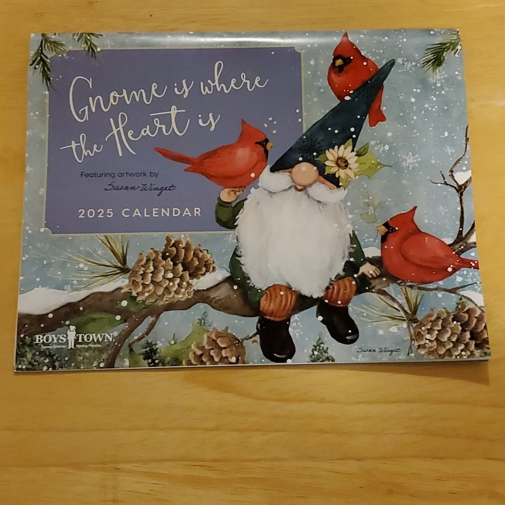 2025 Calendar Gnome is Where the Heart is